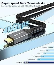 Uzanpie USB4 Cable Compatible with Thunderbolt 3
