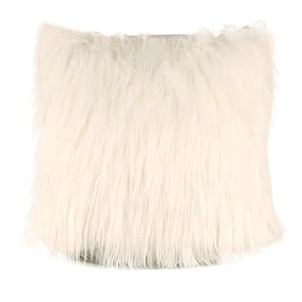 Amazon Com Leewos Throw Cushion Cover Plush Furry Pillow Case