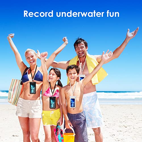 Ralvhra Universal Waterproof Phone Pouch - 2Pack, IPX8 Waterproof Phone Case with Lanyard Compatible with iPhone 14 13 12 11 XR X, Galaxy S22 S21, Pixel 4 XL up to 7