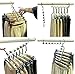 Mishen Magical Space- Saving Chrome Hangers Hook Rack Clothing Organiser, Save Space for Wardrobe, Stainless Steel - Set of 6