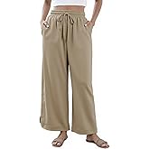 SKIKYAN Womens Wide Leg Pants Loose Casual Sweatpants Baggy Flowy Palazzo Trousers with Pockets