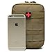 Fitackle Tactical Molle EMT Medical First Aid IFAK Blowout Utility Pouch - Free Bonus First Aid Patch (Tan)