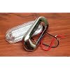 4-Pieces-Pactrade-Marine-RV-Boat-Trailer-LED-Blue-Oblong-Courtesy-Light-3by125-SS-Rim