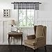 VHC Brands Annie Buffalo Check Curtain Valance, Black, 16x60