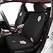 FH Group Full Set Floral Embroidery Design Car Seat Covers, Airbag Ready and Split Bench -Fit Most Car, Truck, SUV, or Van (Black Color) FB053115