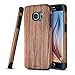 B BELK Galaxy S7 Edge Case, [Air to Beat] Non Slip [Slim Matte] Wood Tactile Rubber Bumper [Ultra Light] Soft TPU Back Cover, Premium Smooth Wooden Shell for Samsung Galaxy S7 Edge - 5.5 inch, Cherry