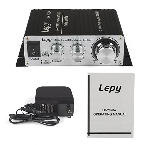 Lepy componente amplificador de audio, color negro (LP-2020A Clase D