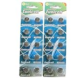 20 Eunicell AG10 / 189 / 389 / LR1130 Button Cell Watch Battery With Long Shelf Life (Expiry Date Marked)