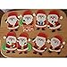 GEORLD 48 Pcs Wafer Edible Christmas Paper Party Cake & Cupcake Toppers Decoration