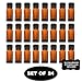 10 ml Amber Glass Essential Oil Bottles with Euro Dropper & Tamper Evident Caps Set of 24