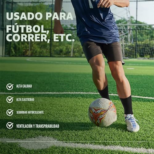 AVABEST Mens Soccer Socks 2 Pairs 35-39 39-46 46-50 Football Socks Non Slip Sports Socks