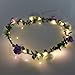 eVmo Set of 4 LED Flower Wreath Headband - Crown Floral Garland Bohemia for Festival Wedding Beach Park Party Child Headdress LE01