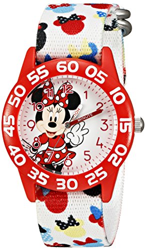 Disney Kids' W002374 Minnie Mouse Time Teacher Watch with Multicolor Band Disney Kids' W002374 Minnie Mouse Time Teacher Watch with Multicolor Band