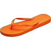 Slim Flip Flops for Women, Ladies Shower Slippers Flat Sandals for Summer Bathroom Beach Pool, Ultra Lightweight Basic Thongs Rubber Soft Slide Slip-on Shoes