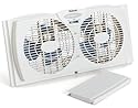 Holmes Dual Blade Twin Window Fan, White