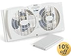 Holmes Dual Blade Twin Window Fan, White
