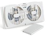 Holmes Dual Blade Twin Window Fan, White