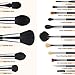 BESTOPE Makeup Brushes 16 Pcs Synthetic Contour Brushes Set for Foundation Powder Liquid Cream Concealers Eyeshadows Blush Blending Makeup Brush Set (Holographic Logo)