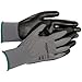 AmazonBasics Polyurethane Coated Work Gloves, Polyester Liner Fiber, Touch Screen, Grey, Size 8, M, 12-Pair
