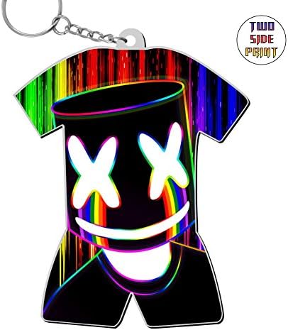 Unique Lucky Smiele_Marshmello_Helmet_Alone Solid Key Holder Key Ring Key Chain