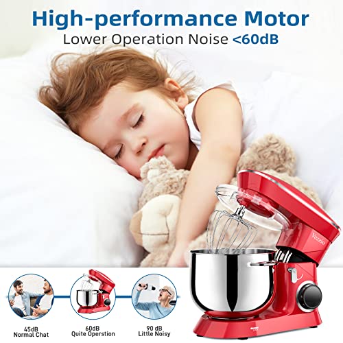 9.5 Qt Stand Mixer, 10Speed TiltHead Food Mixer, Vezzio 660W Kitchen