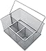 Sorbus® Utensil Caddy — Silverware, Napkin Holder, and Condiment Organizer — Multi-Purpose Steel Mesh Caddy—Ideal for Kitchen, Dining, Entertaining, Tailgating, Picnics, and much more (Silver)