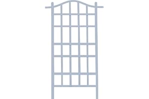 DURATREL Dura-Trel Melrose 35 x 75 Inch Indoor Outdoor Garden Trellis Plant Support for Vines and Climbing Plants, Flowers, and Vegetables, White