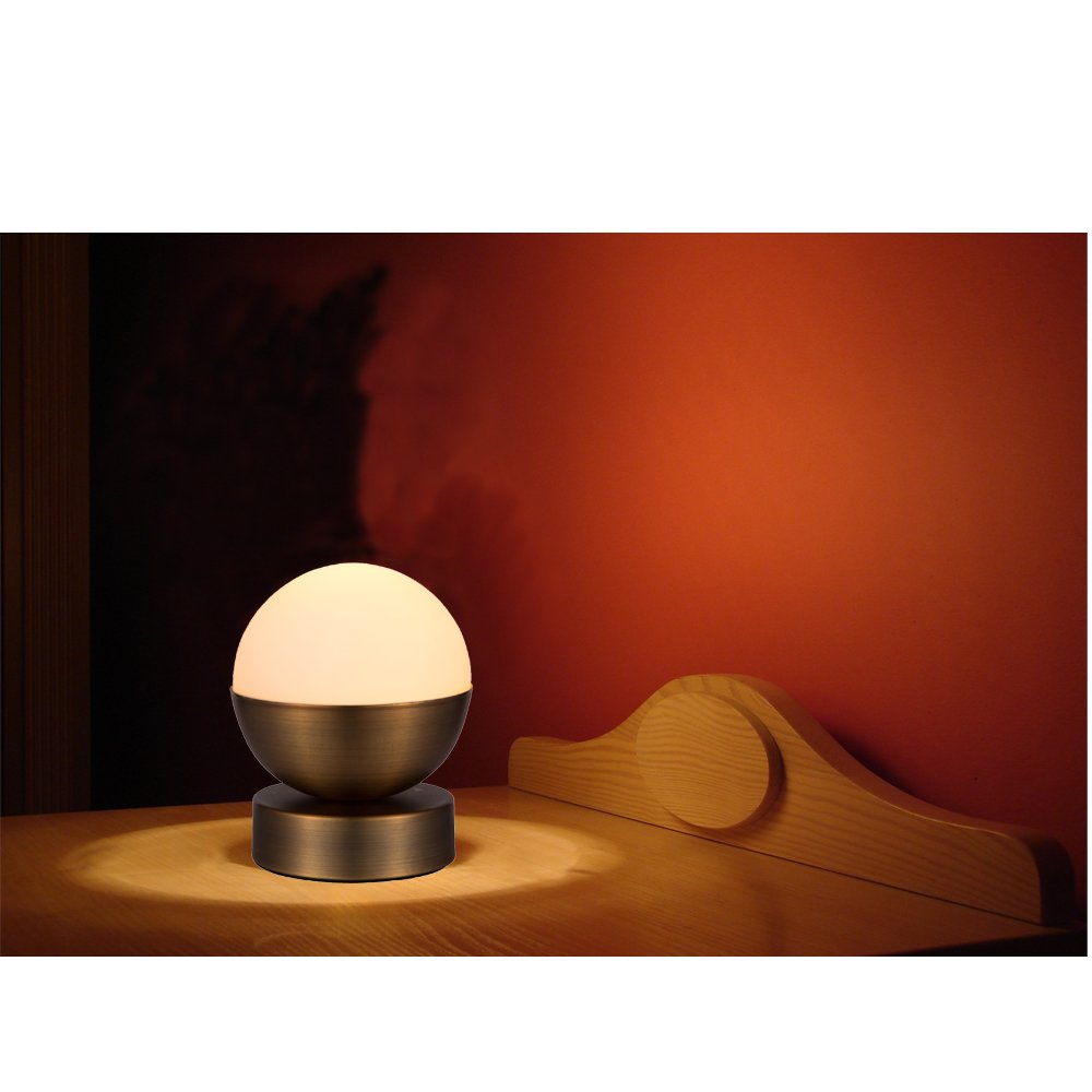 JINZO Touch On Table Lamp Nightlight Dimmable Bedside Lamps For Bedrooms Nursery Lamp E12 Base Contemporary Age Brass Finished
