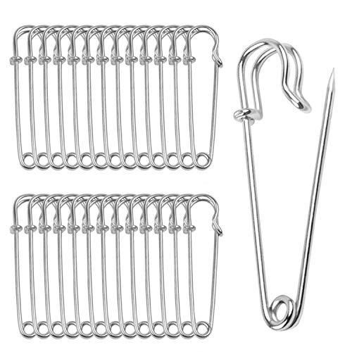 Color Scissor 30 Pieces Safety Pins Extra Large Heavy Steel Pins for Blankets, Skirts, Crafts, Kilts