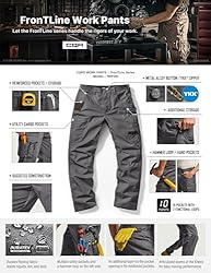 CQR Men's Ripstop Work Pants, Water Resistant