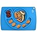 Silicone Children Placemat+3 Compartments Plate for Kids Babies Child Toddlers Food+Meal+Dining Table+Feeding+Prep NonSlip Mat Portable Travel Snail+FDA Approved+Microwave Safe Suction(Blue)Kidwand
