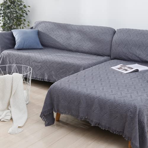 HOMERILLA Sectional Couch Covers 2 Pieces L Shape Sofa Covers 3 Seater