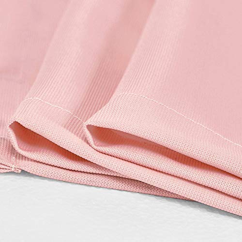 TWOPAGES Pink Room Divider Privacy Cubicle Curtain Anti-Bacterial Flame Retardant Curtain Mesh Top Flat Hook Curtain (1 Panel, 15'Wide x 7'Long)
