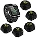 SINGCALL Wireless Calling System,For Cafe,Call Waiter,Call Nurse,New Generation Watch Receiver,Big Screen, Pack of 5 Pagers and 1 Watch Receiver(APE6800)