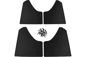 RULLINE Car Mud Flaps Universal Fit Black Splash Guards (4 Pack) Fender,with 20 Pieces 6mm Fastener Rivet Clips