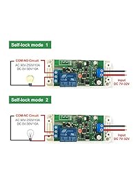 MHCOZY - Módulo de relé de bloqueo automático con interruptor inteligente inalámbrico WiFi actualizado, tiempo de entrada de 0,5 segundos a 1 hora, se puede aplicar al control de acceso, abridor de puerta de garaje WiFi DIY
