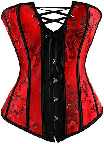 Amazon.com: Gold Corset Top Bustier Faux Leather Front Zipper