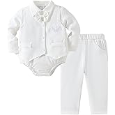 Chichoo Baby Boy Clothes Suits Infant Gentleman Wedding Outfit Newborn Formal Collared Dress Tuxedo Baby Suit Set