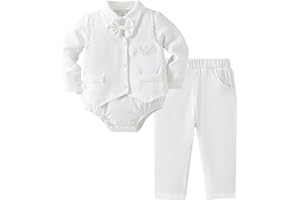 Chichoo Baby Boy Clothes Suits Infant Gentleman Wedding Outfit Newborn Formal Collared Dress Tuxedo Baby Suit Set