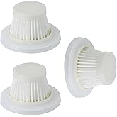 3 Pack Replacement Filter Compatible with Compact Cordless Vacuum, Washable Hepa Filter