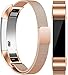 Vancle For Fitbit Alta HR Band/Alta Band, Fitbit Alta Accessories Replacement bands Metal Wristband Band Strap with Magnetic Closure Clasp for Fitbit Alta HR/Fitbit Alta(Rose gold, Small)