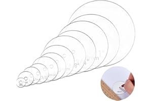INFUNLY 12PCS Seam Allowance Disc Set 1/4~1 Inch Seam Marker Tool Kit Circle Patchwork Tracing Wheel Sewing Allowance Liner G
