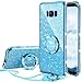 OCYCLONE for Samsung Galaxy S8 Case, Cute Glitter Galaxy S8 Phone Case with Kickstand for Women Girls, Bling Diamond Rhinestone Bumper with Ring for Galaxy S8 - Blue