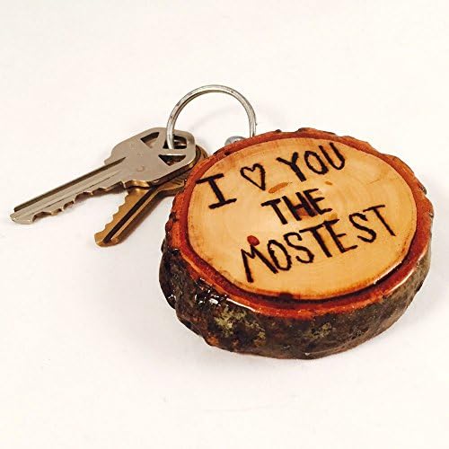 Customizable Wood Sealed Keychain or Bag Tag