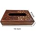 IndiaBigShop Tissue Box Cover - Handmade sheesham Tissue Paper Holder Decorative Brass Work - Unique Designer Wooden Tissue Holder/Tissue Dispenser 10