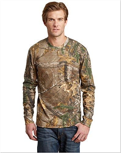 Russell Outdoors S020R Realtree Long Sleeve Explorer 100% Cotton T-Shirt with Pocket - Realtree Xtra - XL