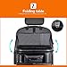 DRIVIM Car Backseat Organizer, Multifunctional Premium PU Leather Travel Car Organizer for Kids with Foldable Tray, iPad Phone Umbrella Bag, Tissue Box, 3 Mesh Bags, 1 Large Bag 4-USB Port (Black)