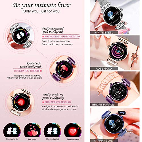 Female Smart Watch Bracelet,Fitness Tracker,Pedometer,Sleep Heart Rate Blood Pressure Monitor Clock Step Calories… - Image 2