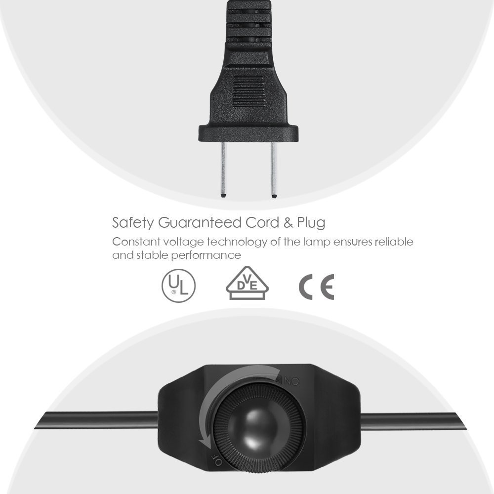 Plemo Himalayan Salt Lamp, Hand Carved Natural Amber Crystal Rock, Brightness Dimmable Control and Luxury Gift Box, 2 Bulbs