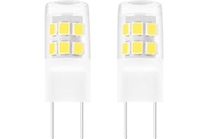 Yucclim LED Bulb G8 T4 Bi-Pin Base 120V 2W 20W Equivalent, Microwave Halogen Lamp WB25X10019 WB08X10057 WB25X10026 for 6912A40002E Microwave Cavity Lamp for Samsung Microwave Parts (2 Packs, White)